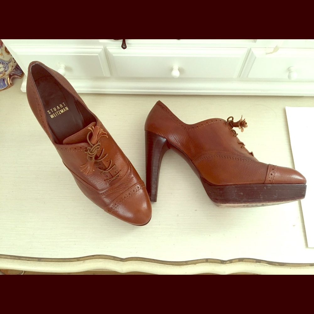 Stuart Weirzman captoe platform oxfords